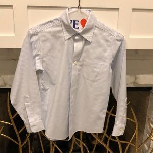 Brooks Brothers Blue and White Striped Oxford